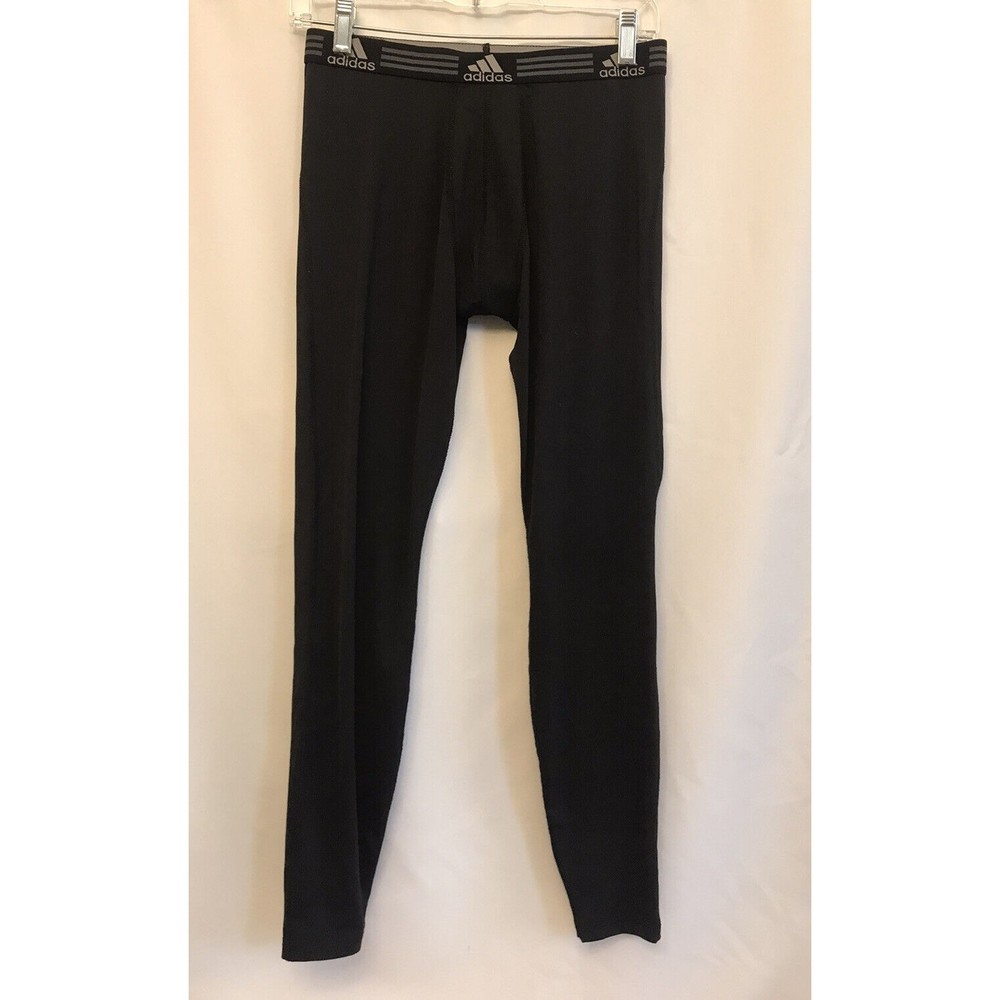 Adidas Climalite Black Compression Base Layer Pants Sz Medium Joggers Spandex